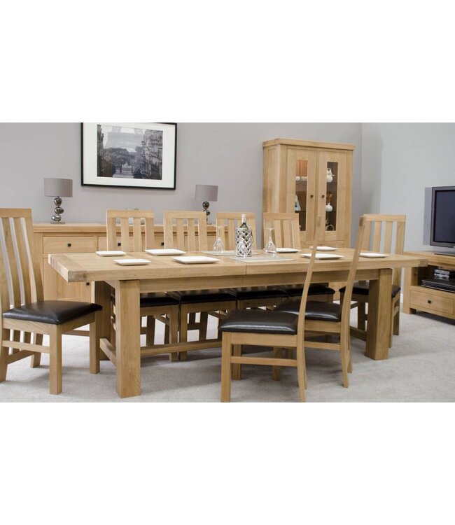 Homestyle GB Bordeaux Oak Grand Dining Table - 3m
