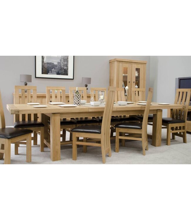 Homestyle GB Bordeaux Oak Grand Dining Table - 3m