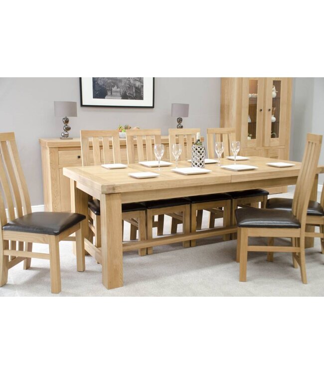 Homestyle GB Bordeaux Oak Grand Dining Table - 3m