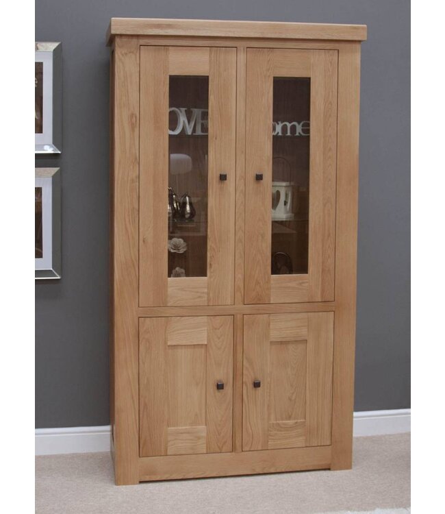 Homestyle GB Bordeaux Oak Glazed Display Unit