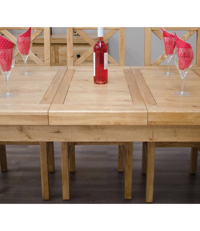 Homestyle GB Deluxe Oak Large Extending Table