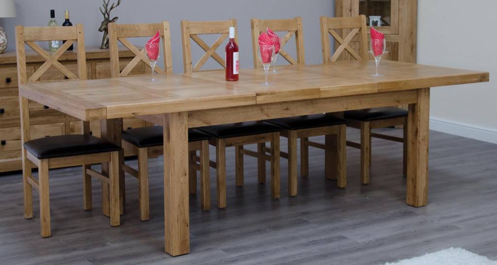 HomestyleGB Deluxe Oak Large Extending Table