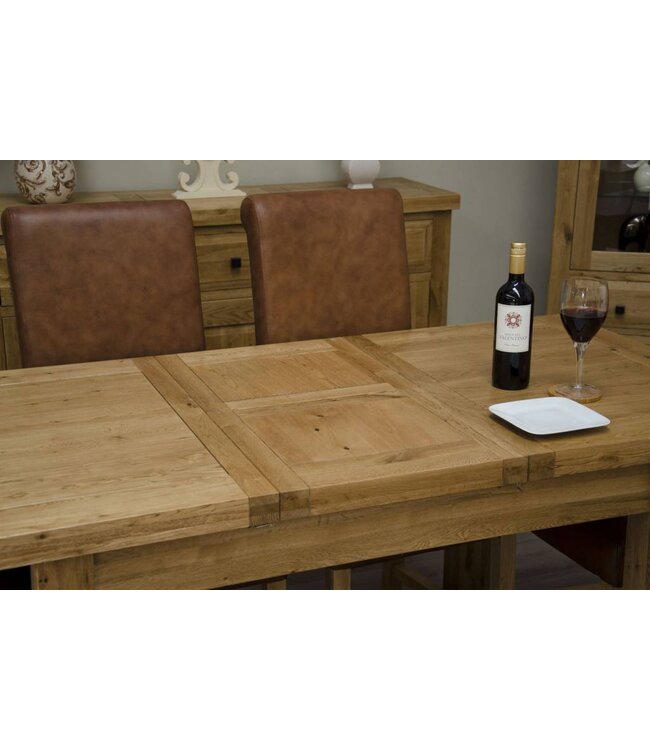 Homestyle GB Deluxe Oak Small Butterfly Extending Dining Table