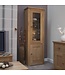 Homestyle GB Torino Oak 1 Door Glass Display Unit