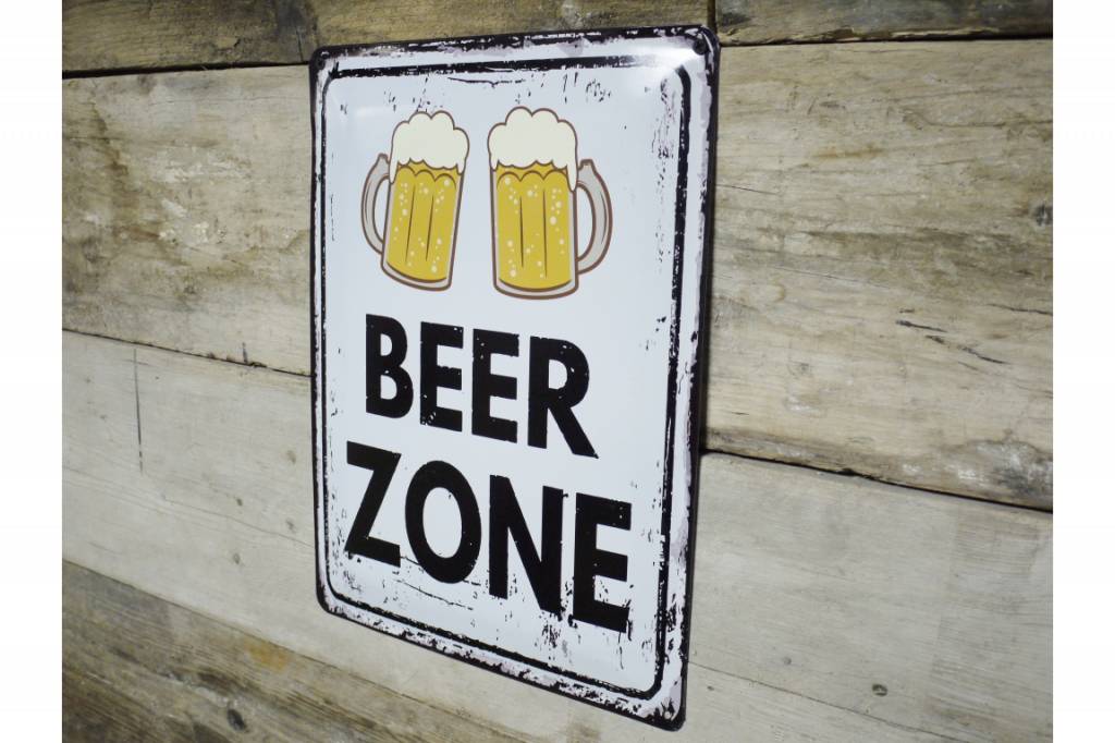 Beer Zone Metal Sign Freitaslaf Net LTD Freitaslaf Net LTD