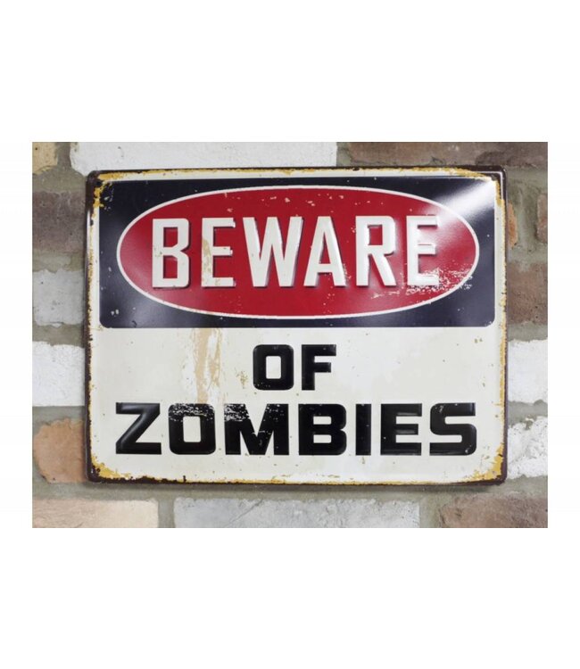 Zombies - Metal Sign