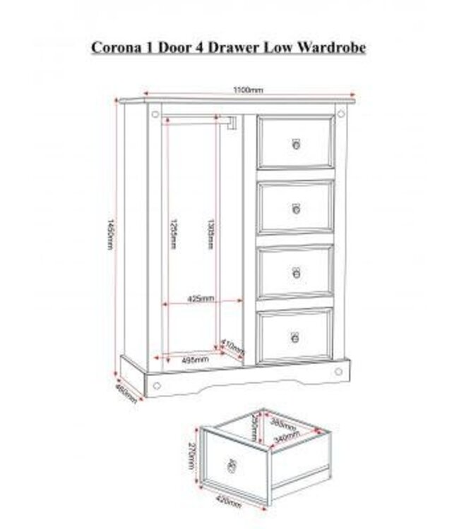 Seconique Corona Low Wardrobe