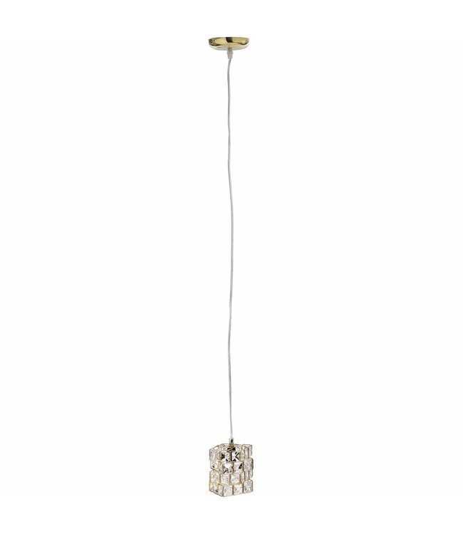 Hill Interiors Gold Cube Pendant Lamp