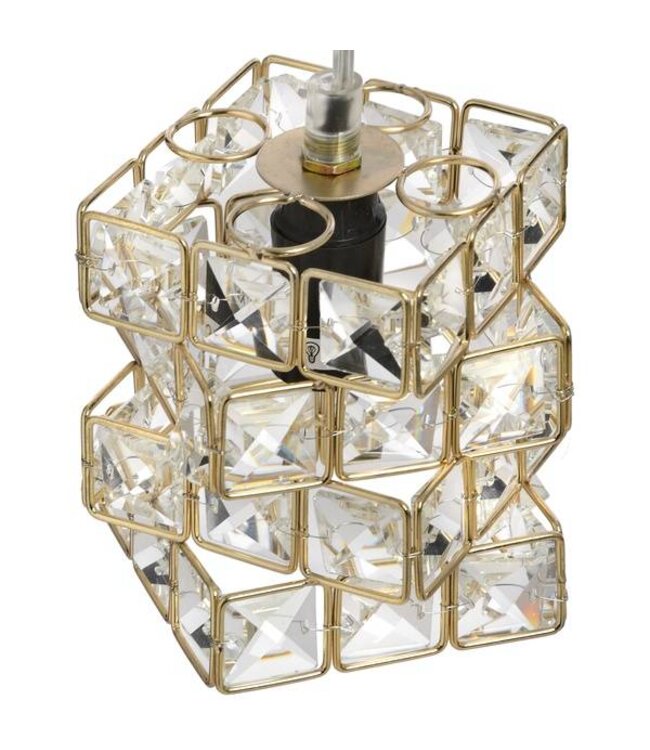 Hill Interiors Gold Cube Pendant Lamp