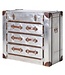 Fifty Five South Avro Silver 3 Drawer Trunk Chest