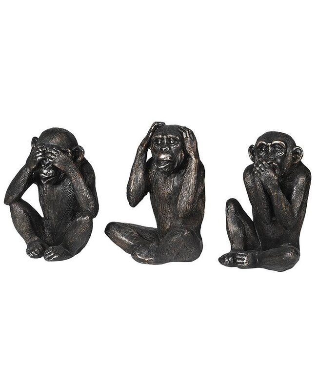 Set of 3 "'No Evil" Monkeys