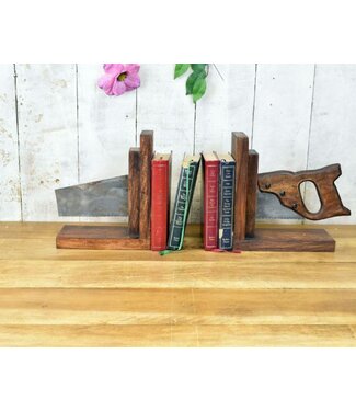 Retro Industrial Saw Bookends