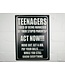 Teenagers Tin Sign