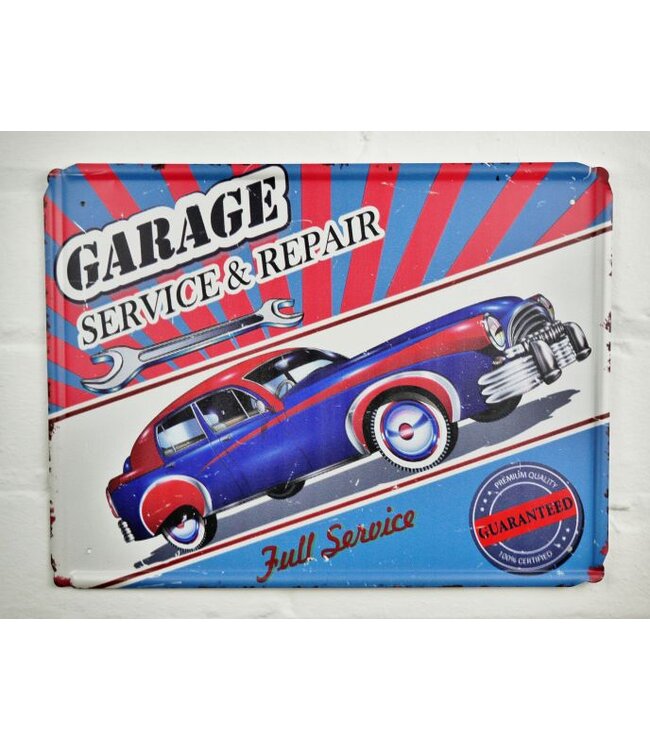 Garage Service Metal Sign