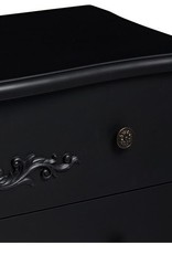 LPD French 3 Drawer Bedside - Black