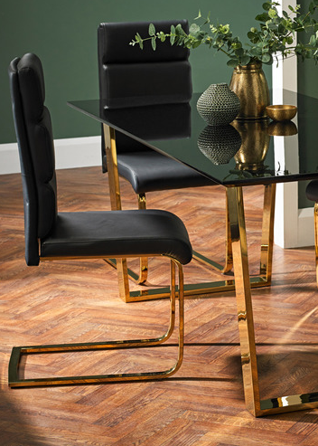 Black and Gold Dining Chair- Pair - Freitaslaf Net LTD - Freitaslaf Net LTD