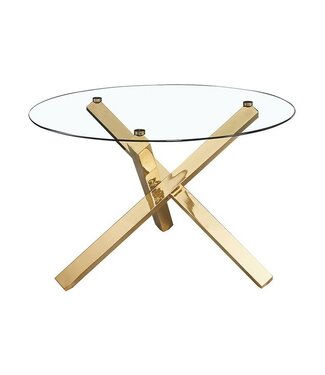 LPD Capri Round Dining Table With Gold Legs