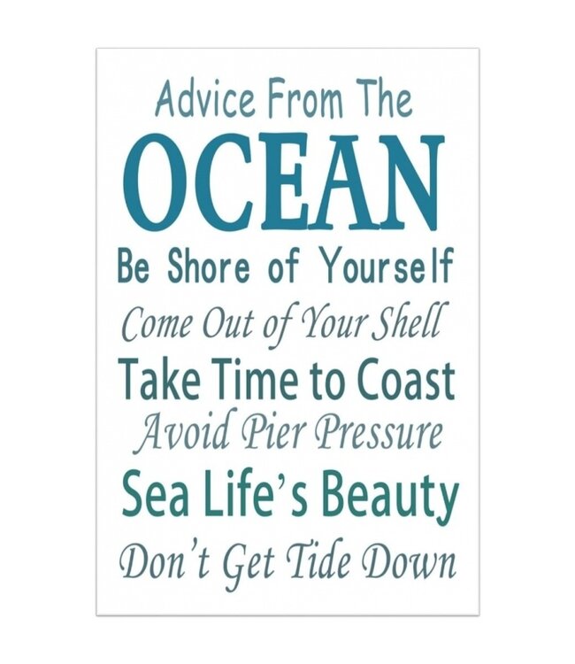 Quay Traders Advice From The Ocean Message Plaque