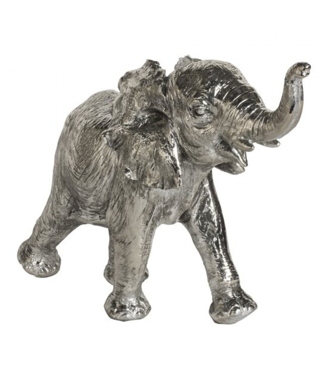 Large Silver Elephant Figurine