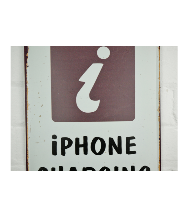 iPhone Charging Metal Sign
