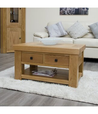 Homestyle GB Bordeaux Oak Coffee Table With Drawers