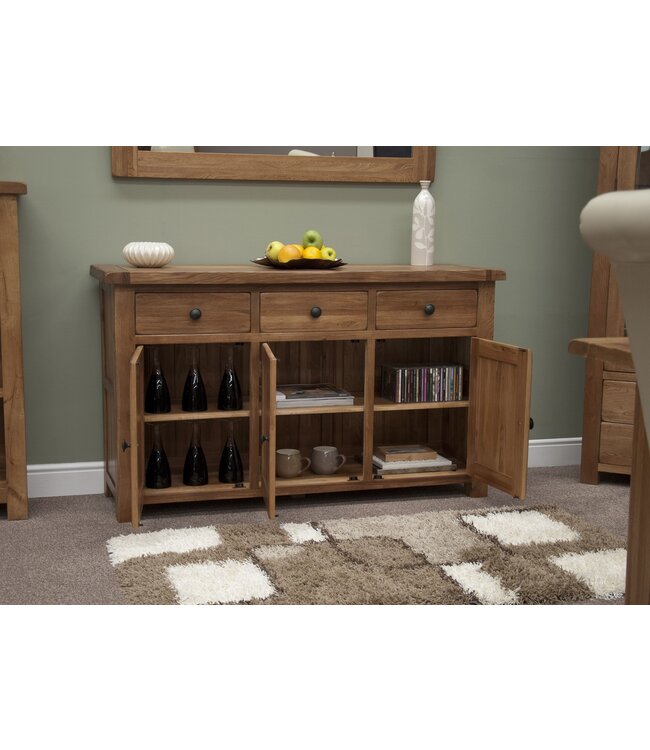 Homestyle GB Rustic Oak Large Sideboard