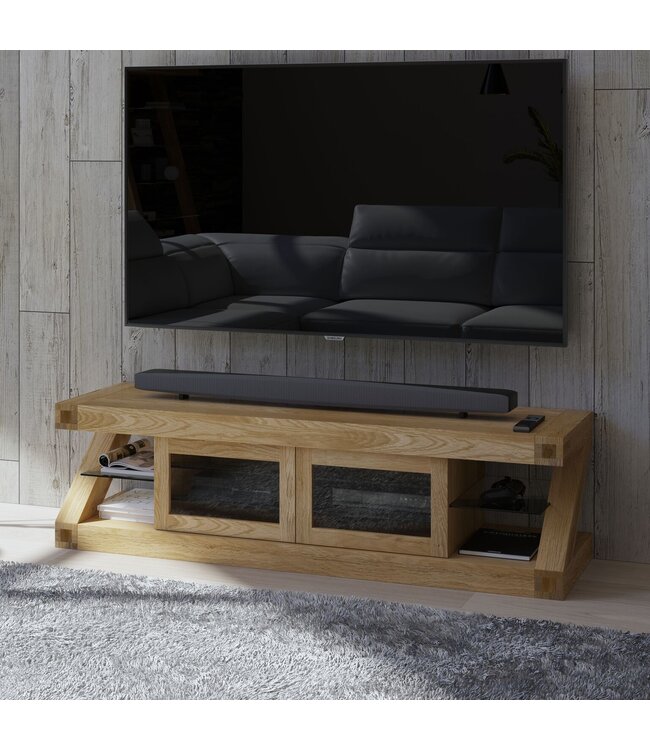 Homestyle GB Z Oak Glazed TV Plasma Unit