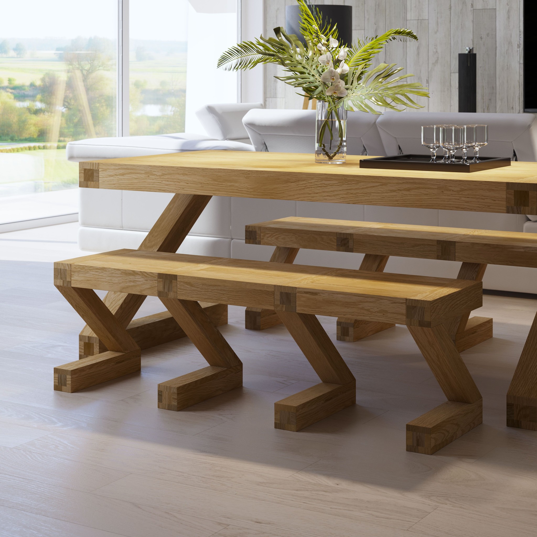 Z Designer Solid Oak Large Bench Freitaslaf Net Ltd Freitaslaf