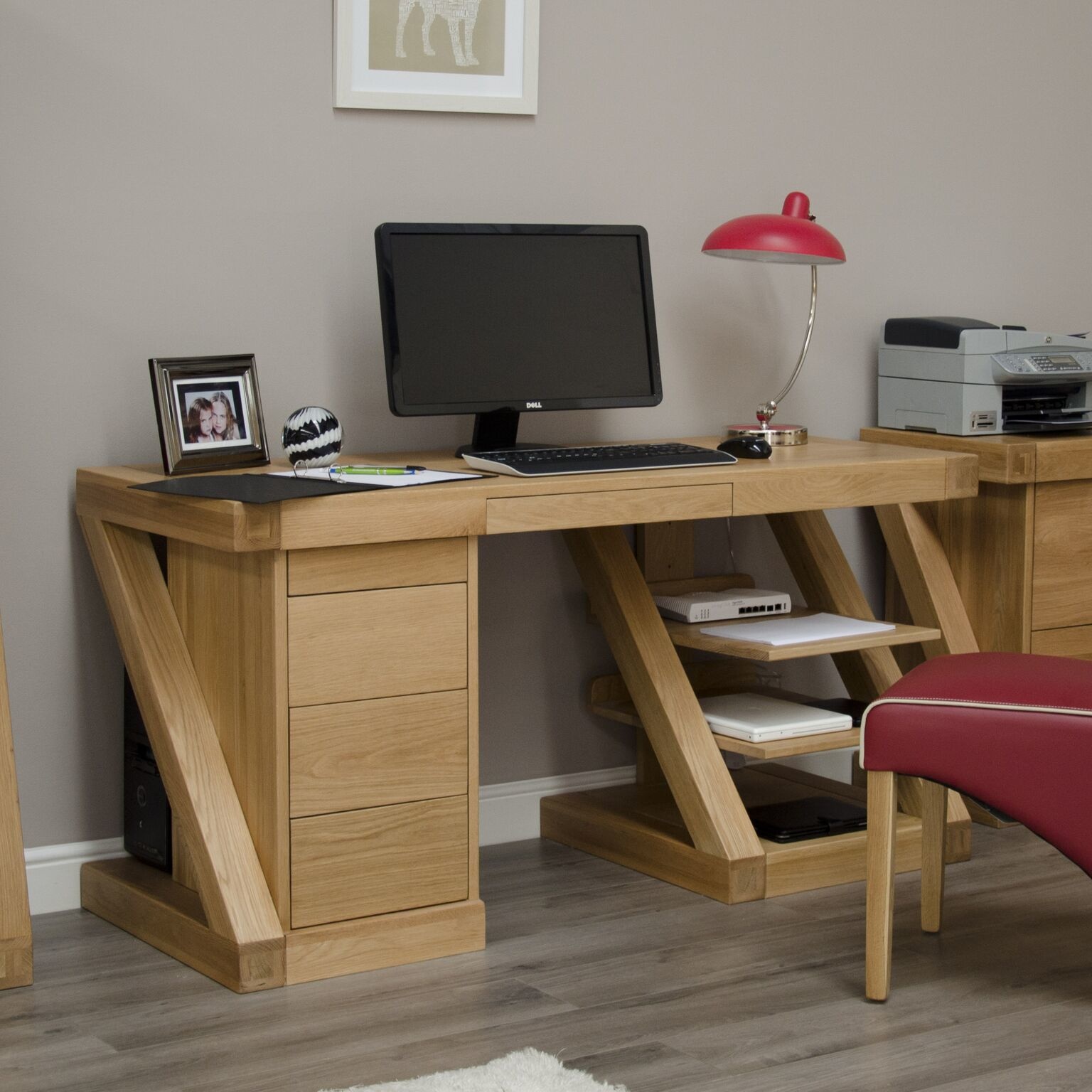 Z Designer Solid Oak Large Desk Freitaslaf Net Ltd