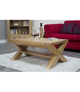 Homestyle GB Trend Oak X Leg 3 x 2 Coffee Table