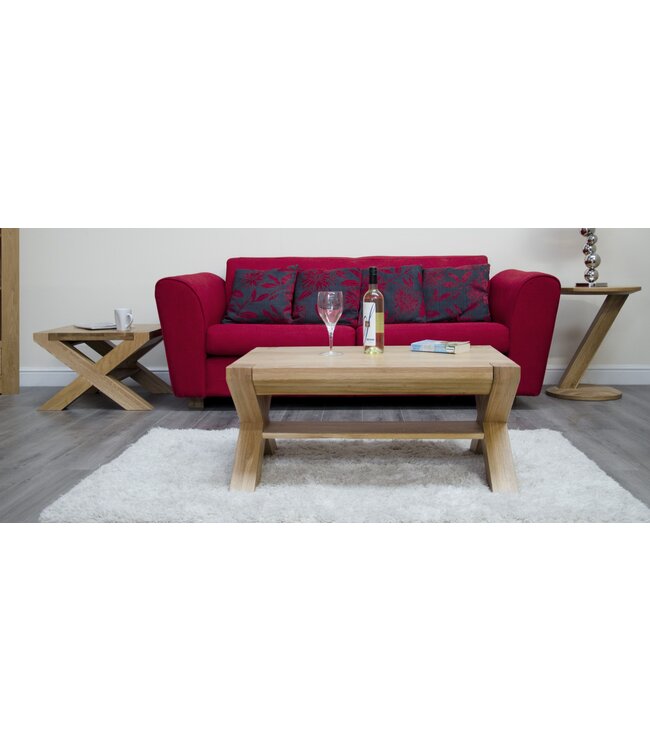 Homestyle GB Trend Oak X Leg 3 x 2 Coffee Table