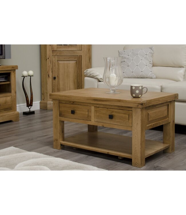 Homestyle GB Deluxe Oak 3 x 2 Coffee Table