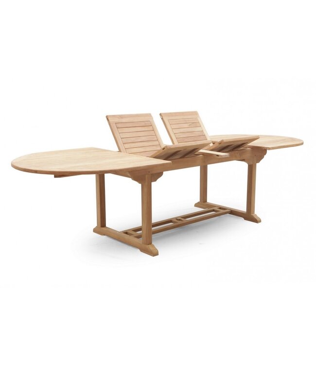 Teak Oval Extending Table - 240 CM