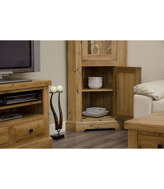 Homestyle GB Deluxe Oak Corner Display Unit