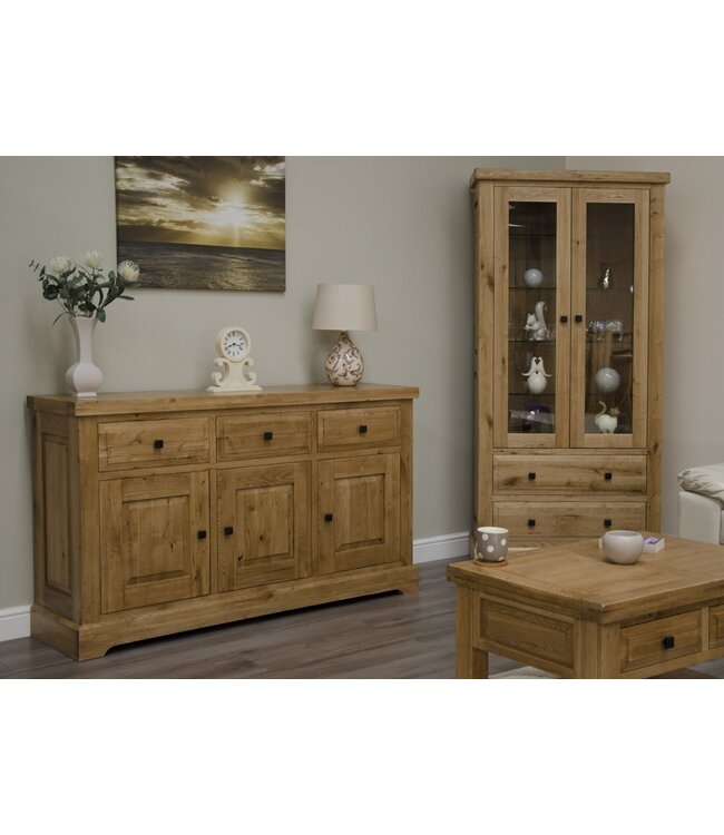 Homestyle GB Deluxe Oak Glass Display Unit