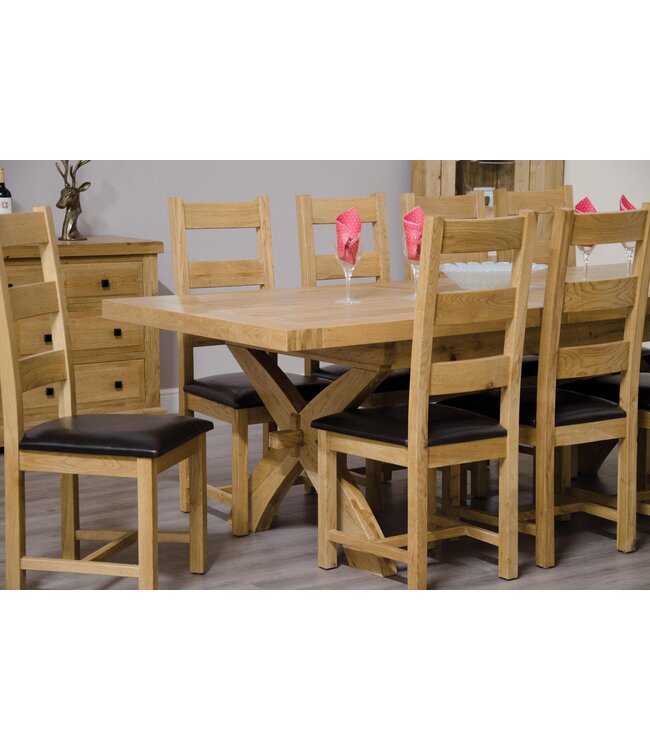 Homestyle GB Deluxe Oak Ladder Back Dining Chair