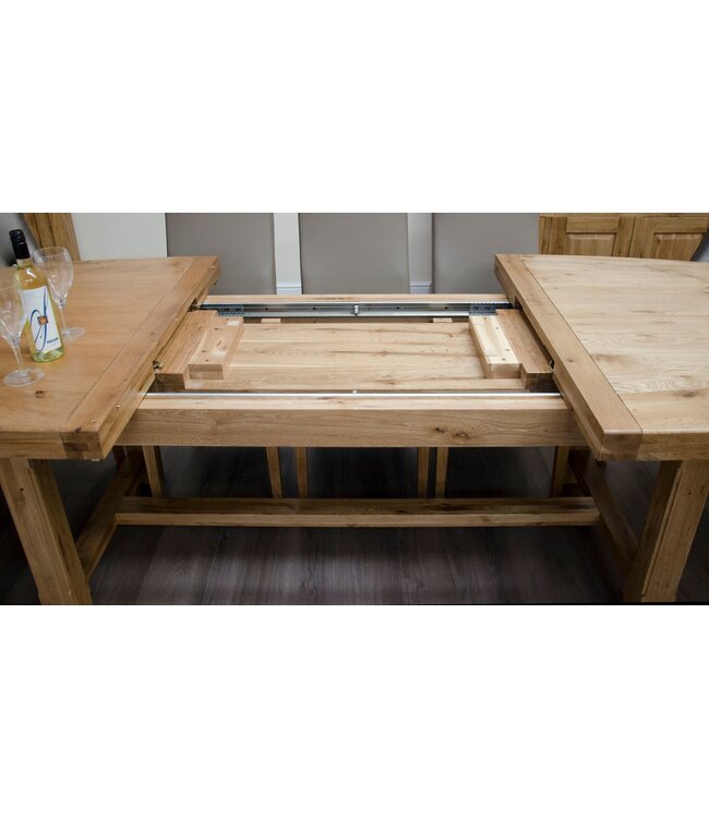 Homestyle GB Deluxe Oak Super Oval Extending Dining Table
