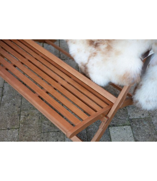 Lois Wooden Lounge Bench  Wood Natural