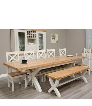 Homestyle GB Painted Deluxe X Leg Extending Table