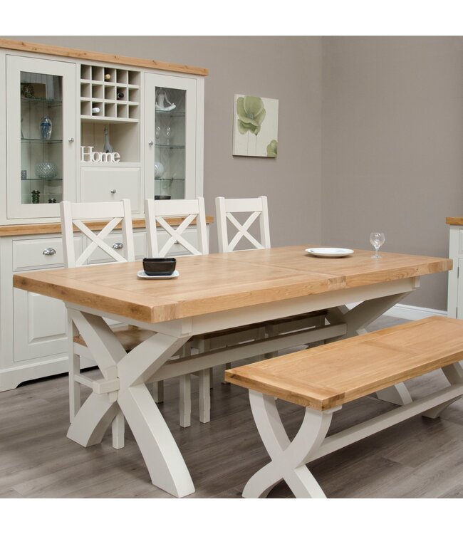 Homestyle GB Painted Deluxe X Leg Extending Table