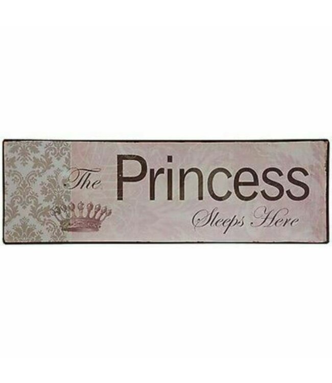 The Princess Sleeps Here - Tin Plaque