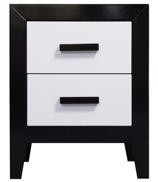 Sweet Dreams Retro Bedside Cabinet - Black and White