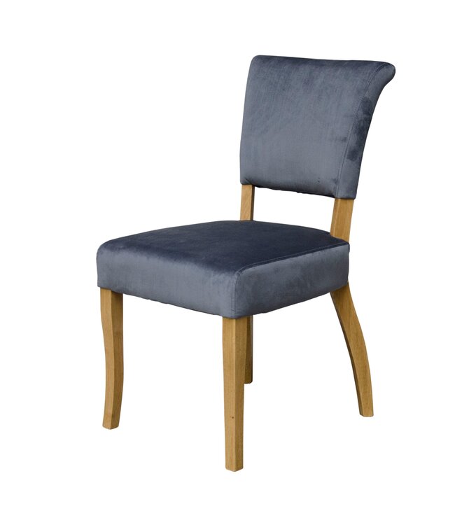 Homestyle GB Capri Grey Velvet Dining Chair - Pair