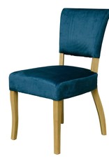 HomestyleGB Capri Blue Velvet Dining Chair - Pair