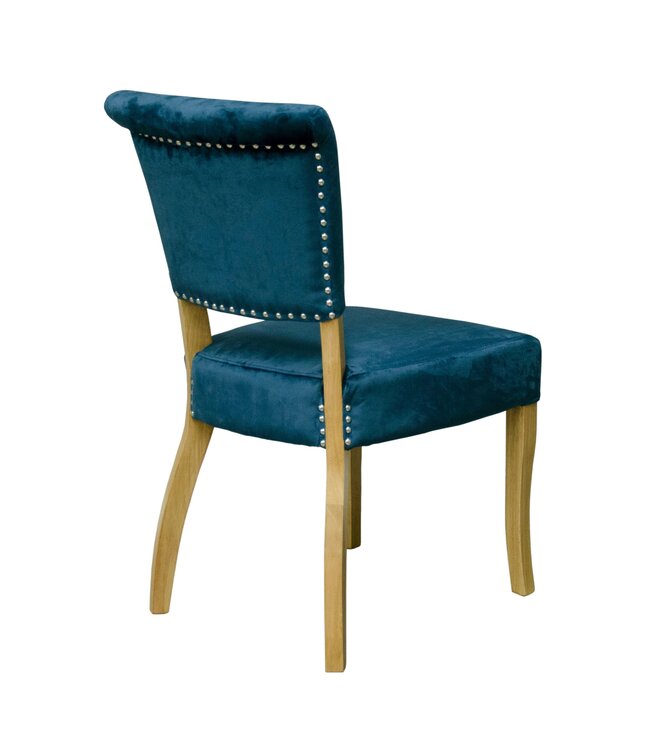 Homestyle GB Capri Blue Velvet Dining Chair - Pair