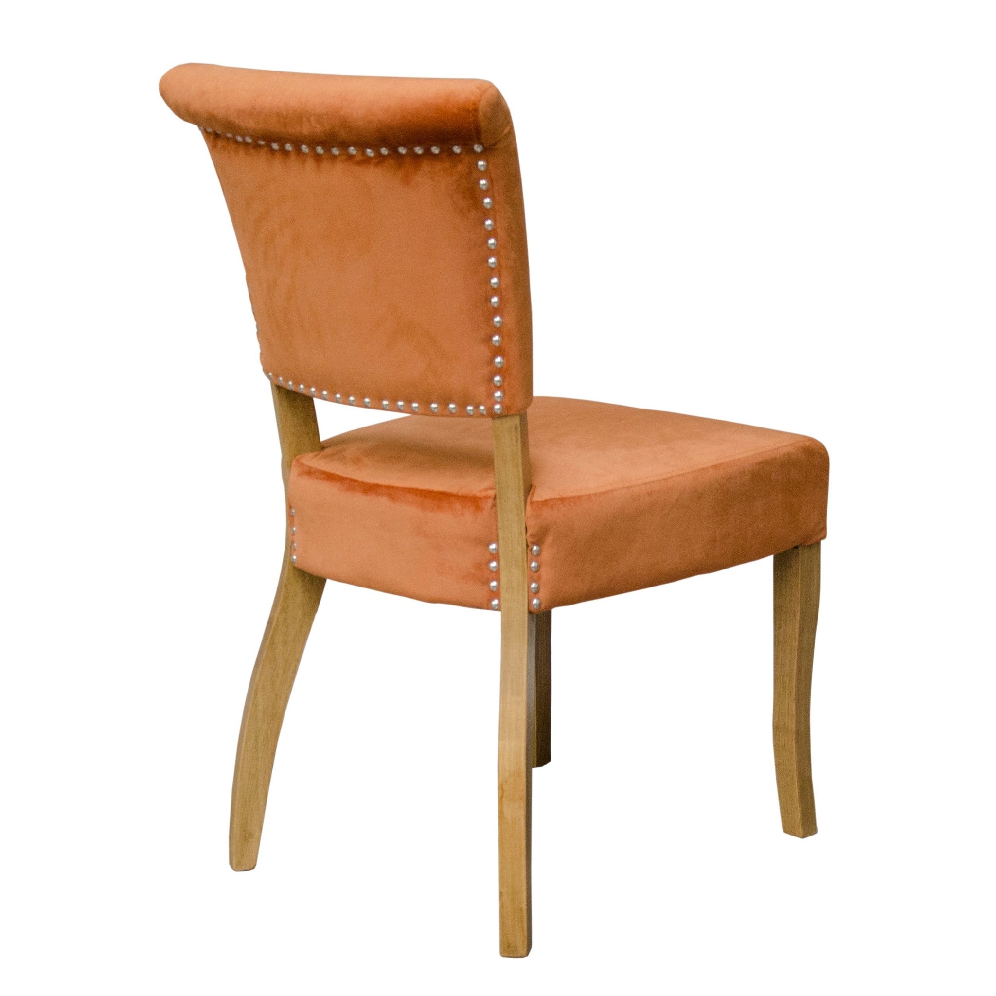 Capri Orange Velvet Dining Chair - Pair - Freitaslaf Net LTD