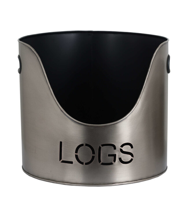 Hill Interiors Pewter Finish Fireside Log Set