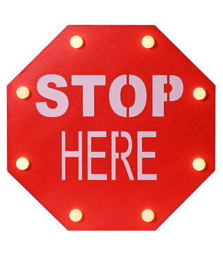 Led Stop Here Sign