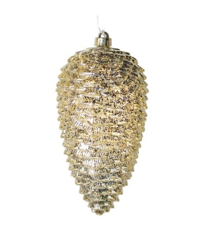 Large Gold Pinecone With Lights