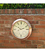 Outdoor Vintage 15 Inch Clock With Thermometer and Humidity Meter Copper Effect